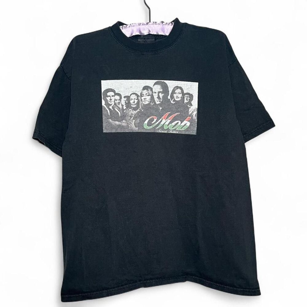 Vintage 00s Serial Killer Sopranos The Mob Skater Grunge Promo T-Shirt Size XL